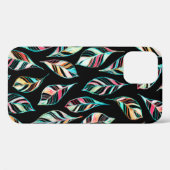Coques Case-Mate iPhone Motif de feuilles sans couture. Dessin à la main c (Verso (horizontal))