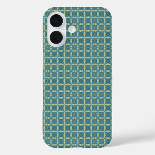 Coques Case-Mate iPhone Motif de feuilles simples en bleu (Verso)
