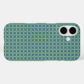 Coques Case-Mate iPhone Motif de feuilles simples en bleu (Verso (horizontal))