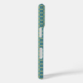 Coques Case-Mate iPhone Motif de feuilles simples en bleu (Verso / Droite)