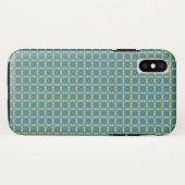 Coques Case-Mate iPhone Motif de feuilles simples en bleu (Dos (Horizontal))