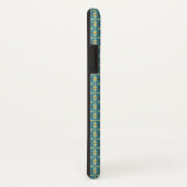 Coques Case-Mate iPhone Motif de feuilles simples en bleu (Dos/Droite)
