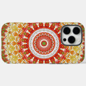 Coques Case-Mate iPhone Motif de fiesta mandala en rouge, jaune et vert (Verso (horizontal))