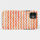 Coques Case-Mate iPhone Motif de Fire Lake Orange Chevron (Dos (Horizontal))