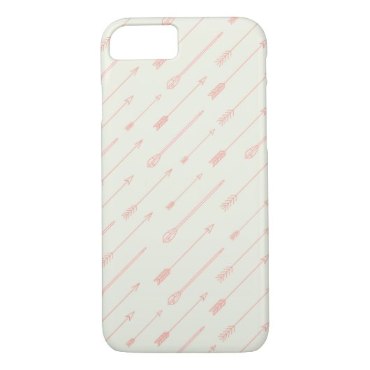 Coques Case-Mate iPhone Motif de flèches décrit par corail (Dos)