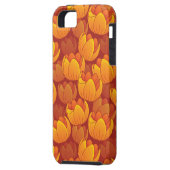 Coques Case-Mate iPhone Motif de fleur d'or (Dos gauche)