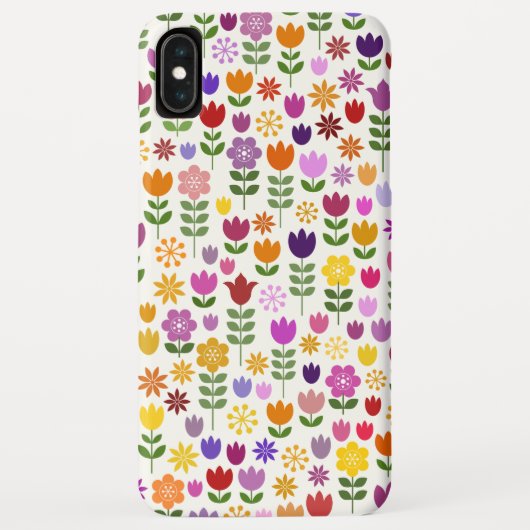 Coques Case-Mate iPhone Motif de fleur scandinave de style (Dos)