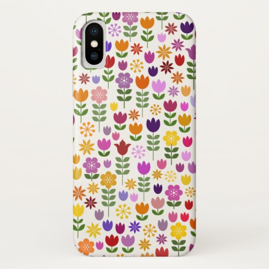 Coques Case-Mate iPhone Motif de fleur scandinave de style (Dos)