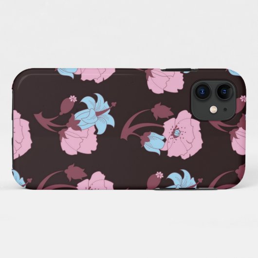 Coques Case-Mate iPhone Motif de fleurs (Dos (Horizontal))