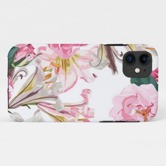 Coques Case-Mate iPhone Motif de fleurs (Dos (Horizontal))