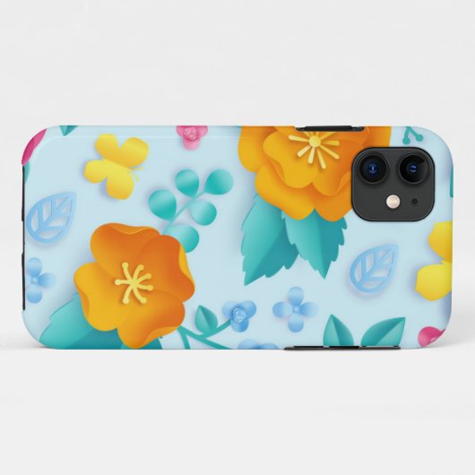 Coques Case-Mate iPhone Motif de fleurs (Dos (Horizontal))