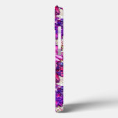 Coques Case-Mate iPhone Motif de fleurs abstrait de rose et de pourpre (Verso / Gauche)