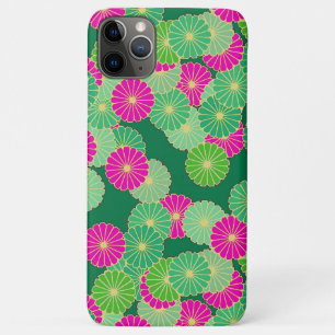 Coque Case-Mate Pour iPhone Motif de fleurs Art Déco - tons verts, fuchsia