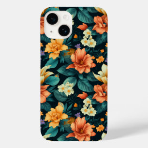 Coque Pour iPhone 14 Motif de fleurs colorées