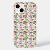 Coques Case-Mate iPhone Motif de fleurs d'aquarelle moderne (Verso)