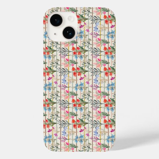 Coques Case-Mate iPhone Motif de fleurs d'aquarelle moderne (Verso)