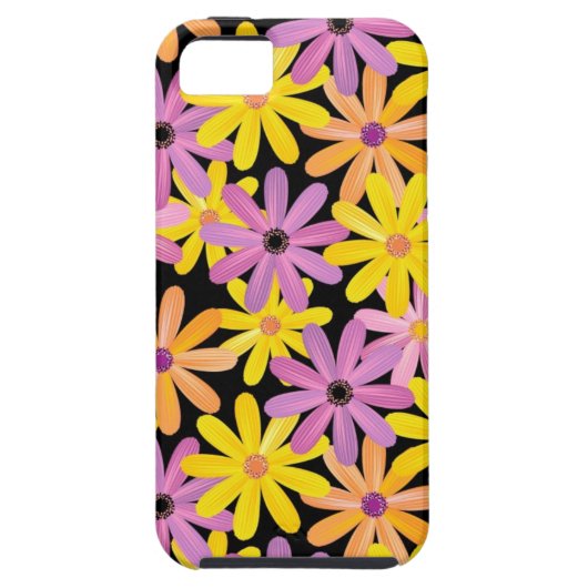 Coques Case-Mate iPhone Motif de fleurs de Gerbera, arrière - plan (Dos)
