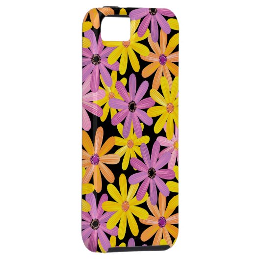 Coques Case-Mate iPhone Motif de fleurs de Gerbera, arrière - plan (Dos/Droit)