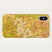 Coques Case-Mate iPhone Motif de fleurs de lys d'Alphonse Mucha : Art nouv (Dos (Horizontal))