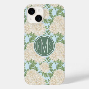 Coque Pour iPhone 14 Motif de fleurs de maman du jardin blanc