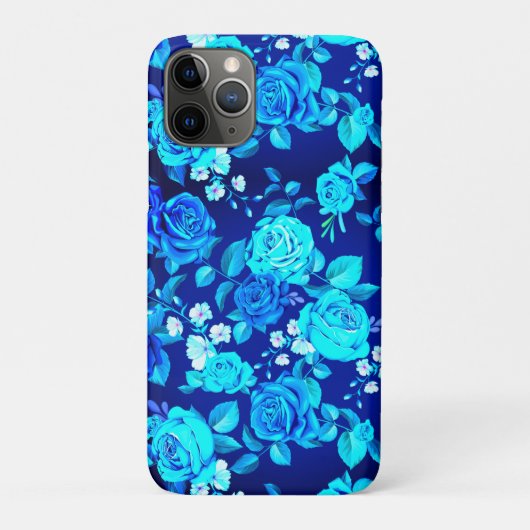 Coques Case-Mate iPhone Motif de fleurs de rose bleue classique-87600 (Dos)