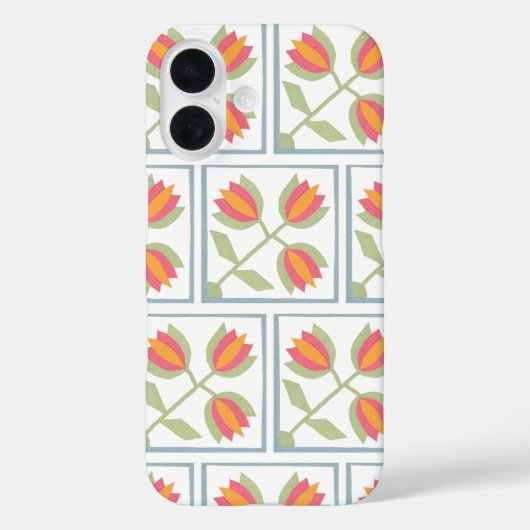 Coques Case-Mate iPhone Motif de fleurs décoratives modernes (Verso)
