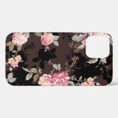 Coques Case-Mate iPhone motif de fleurs dessin textile motif d'illustratio (Verso (horizontal))