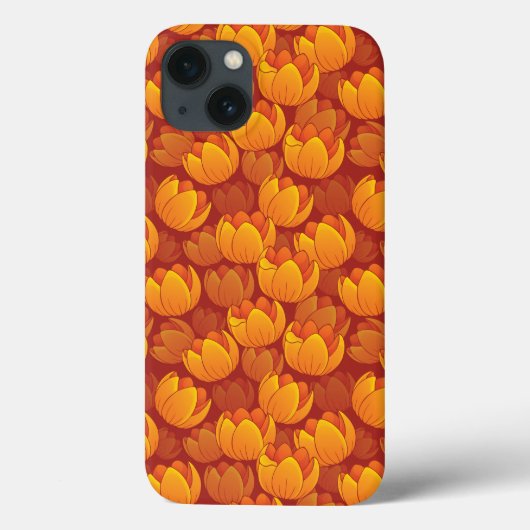 Coques Case-Mate iPhone Motif de fleurs d'or (Verso)