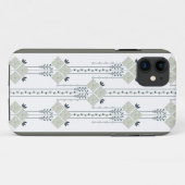 Coques Case-Mate iPhone motif de fleurs et boucles karo (Dos (Horizontal))