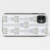 Coques Case-Mate iPhone motif de fleurs et de boucles karo (Dos (Horizontal))