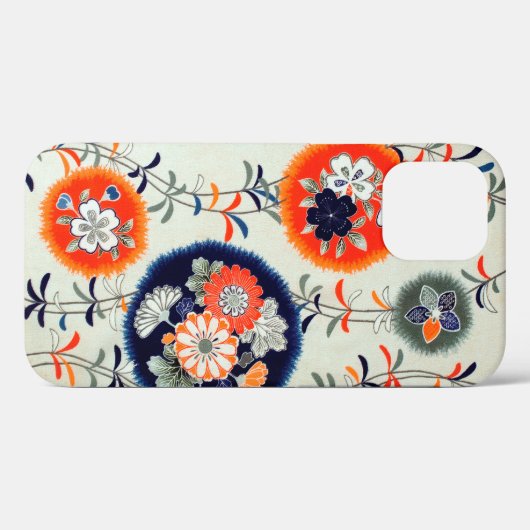 Coques Case-Mate iPhone Motif de fleurs et feuilles, design japonais (Verso (horizontal))