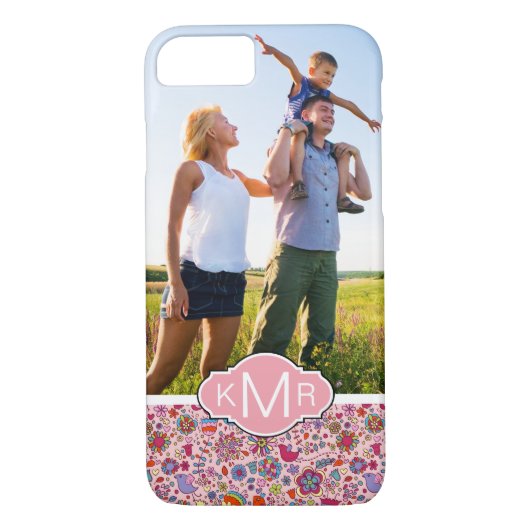 Coques Case-Mate iPhone Motif de fleurs fait sur commande de photo et de (Dos)