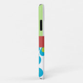 Coques Case-Mate iPhone Motif De Fleurs, Grandes Vertes, Votre Nom (Dos/Droite)