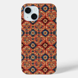 Coque Pour iPhone 15 Motif de fleurs ornementales colorées