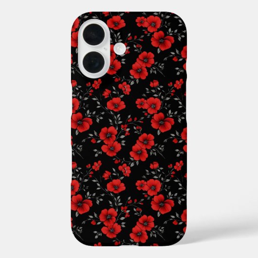 Coques Case-Mate iPhone Motif de fleurs Red Poppy (Verso)