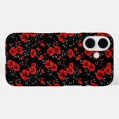 Coques Case-Mate iPhone Motif de fleurs Red Poppy (Verso (horizontal))