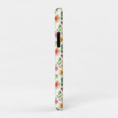 Coques Case-Mate iPhone Motif de fleurs roses à l'aquarelle (Dos/Droite)