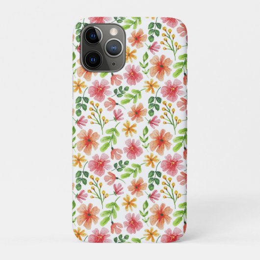 Coques Case-Mate iPhone Motif de fleurs roses à l'aquarelle (Dos)