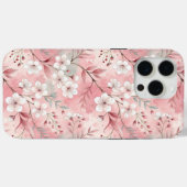 Coques Case-Mate iPhone Motif de fleurs Sakura rose (Verso (horizontal))