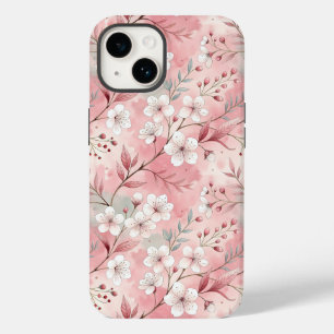 Coque Pour iPhone 14 Motif de fleurs Sakura rose