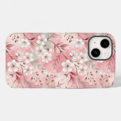 Coques Case-Mate iPhone Motif de fleurs Sakura rose (Verso (horizontal))