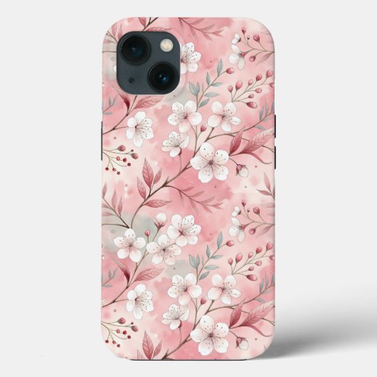 Coques Case-Mate iPhone Motif de fleurs Sakura rose (Verso)