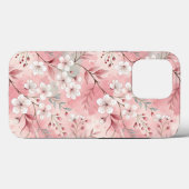 Coques Case-Mate iPhone Motif de fleurs Sakura rose (Verso (horizontal))