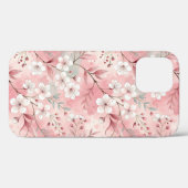Coques Case-Mate iPhone Motif de fleurs Sakura rose (Verso (horizontal))