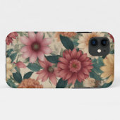 COQUES Case-Mate iPhone MOTIF DE FLEURS SAUVAGES RETRO (Dos (Horizontal))