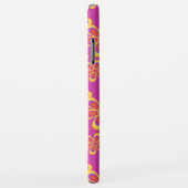 Coques Case-Mate iPhone Motif de fleurs Super magenta violet (Dos/Droite)