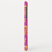 Coques Case-Mate iPhone Motif de fleurs Super magenta violet (Dos/Gauche)