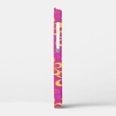 Coques Case-Mate iPhone Motif de fleurs Super magenta violet (Verso / Gauche)