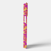 Coques Case-Mate iPhone Motif de fleurs Super magenta violet (Verso / Droite)