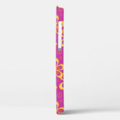 Coques Case-Mate iPhone Motif de fleurs Super magenta violet (Verso / Gauche)